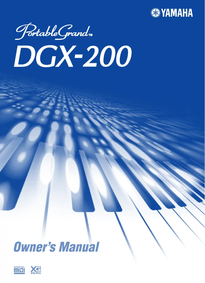 Page n°1 - Manuel utilisateur Yamaha PortableGrand DGX-200