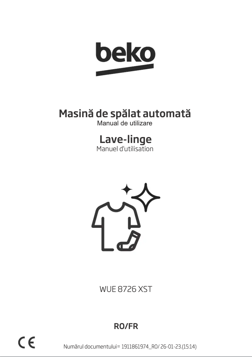 Image de la première page du manuel de l'appareil WUE 8726 XST