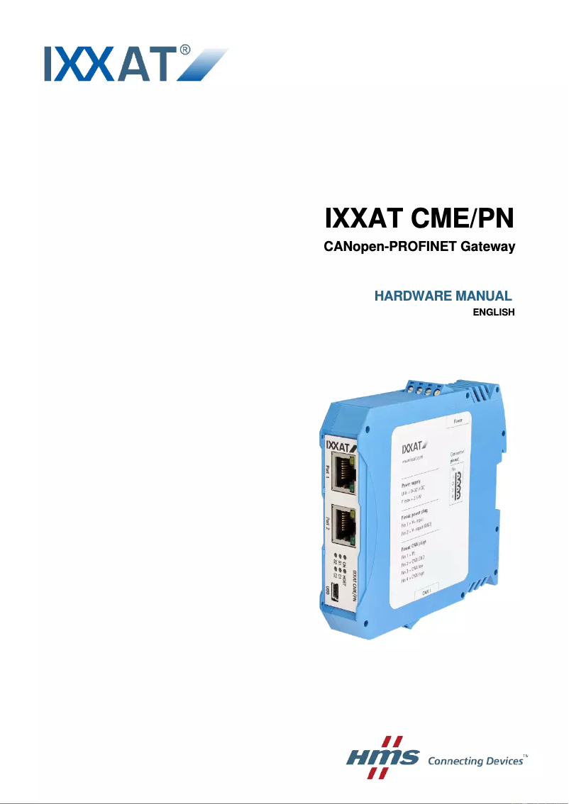 Image de la première page du manuel de l'appareil CME/PN