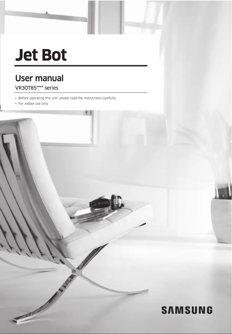 Page 1 de la notice Manuel utilisateur Samsung Jet Bot VR8500