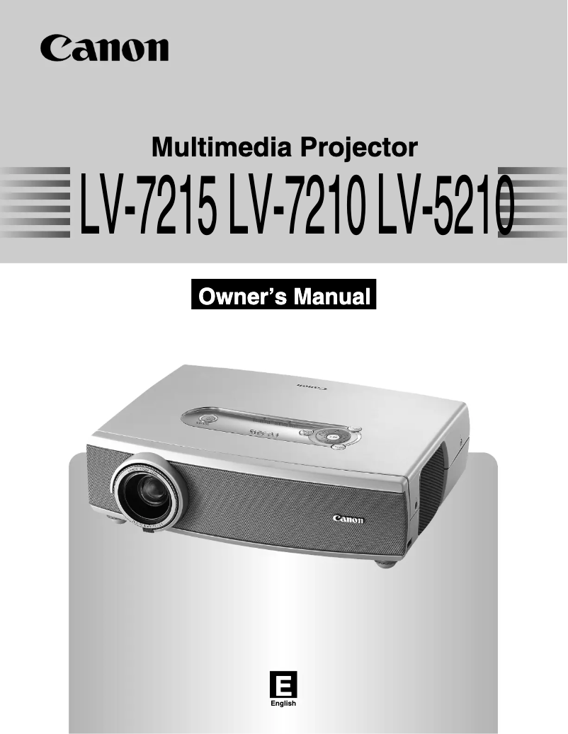 Página 1 del manual Manual de usuario Canon LV-5210