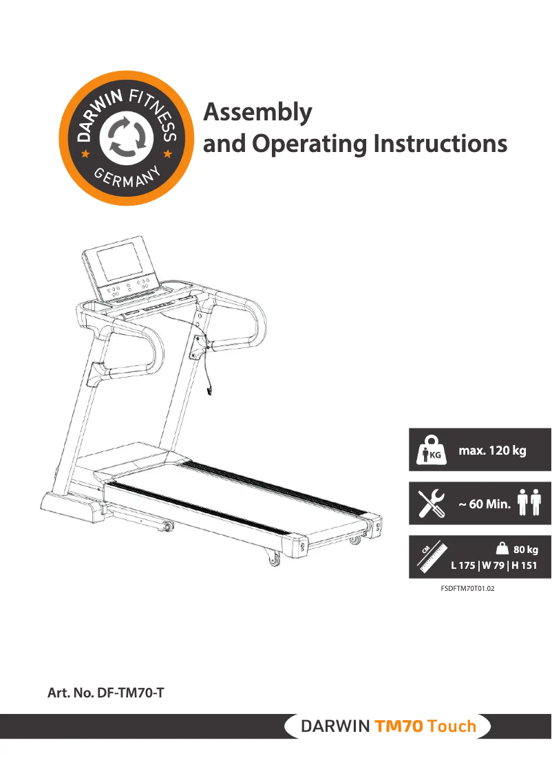 Page 1 de la notice Manuel utilisateur Darwin TM70 Touch