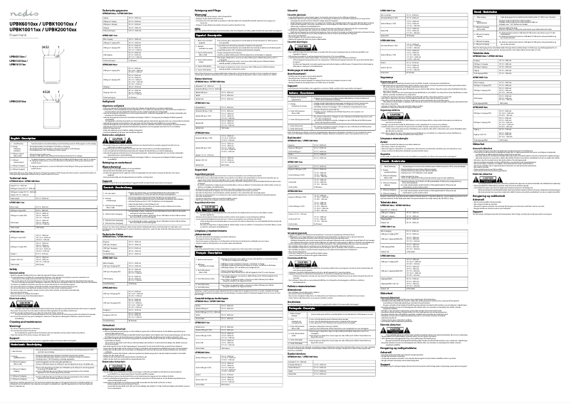 Page 1 de la notice Manuel utilisateur Nedis UPBK10010BK