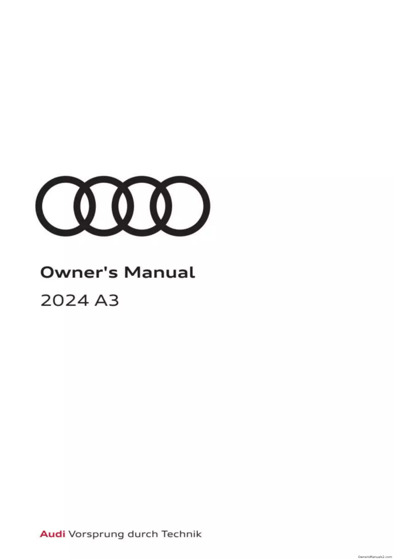 Page 1 de la notice Manuel utilisateur Audi A3 (2024)