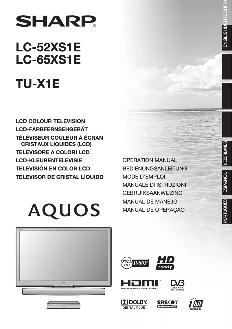 Image de la première page du manuel de l'appareil LC-65XS1E