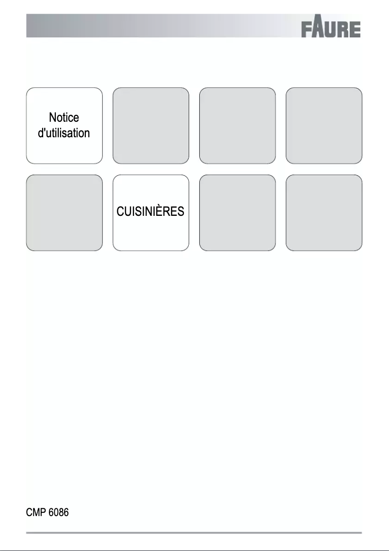 Page n°1 - Manuel utilisateur Faure CMP6086W