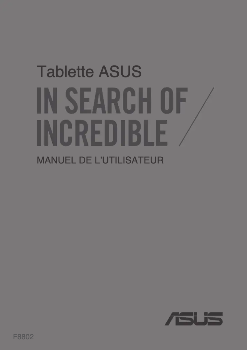 Page 1 de la notice Manuel utilisateur Asus Fonepad 7 ME175CG