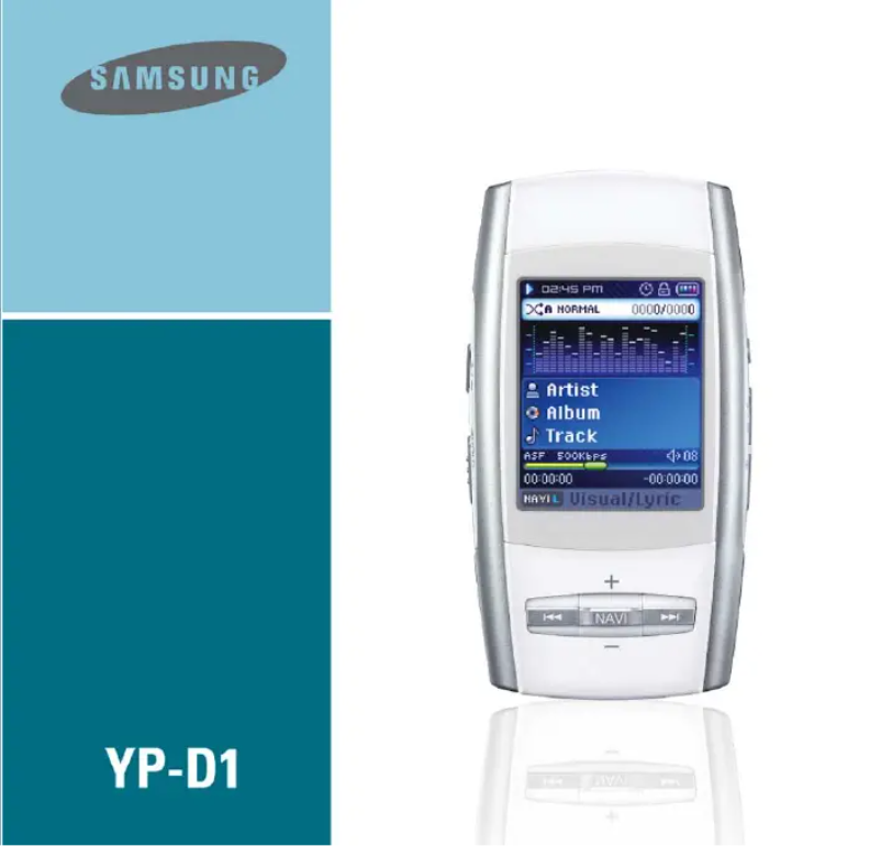 Page 1 de la notice Manuel utilisateur Samsung YP-D1Z