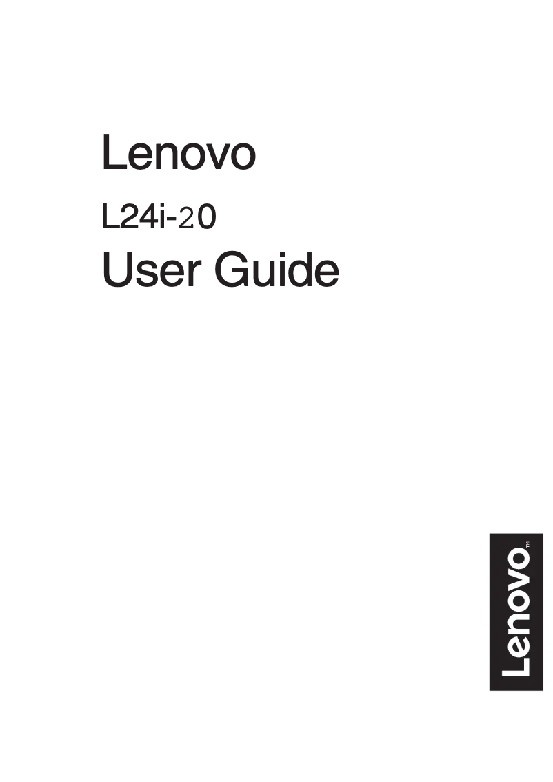 Page 1 de la notice Manuel utilisateur Lenovo L24i-20