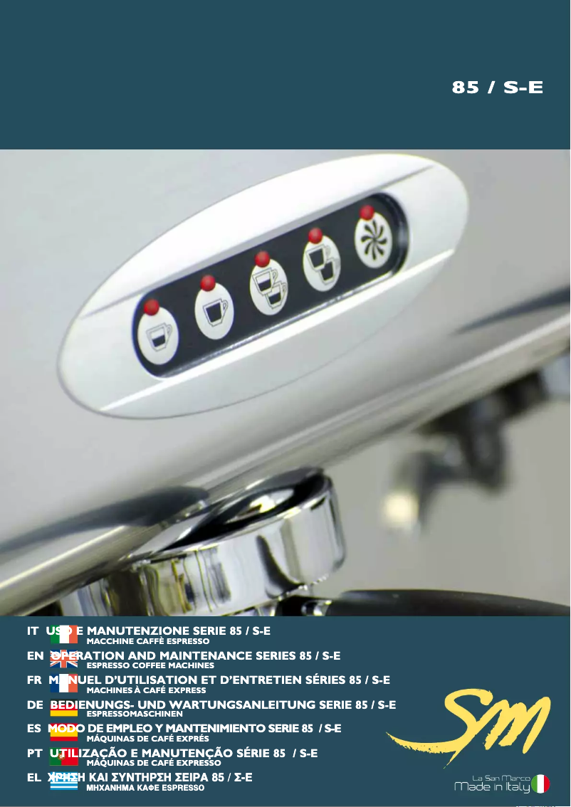 Page 1 de la notice Manuel utilisateur La San Marco 85 / S-E