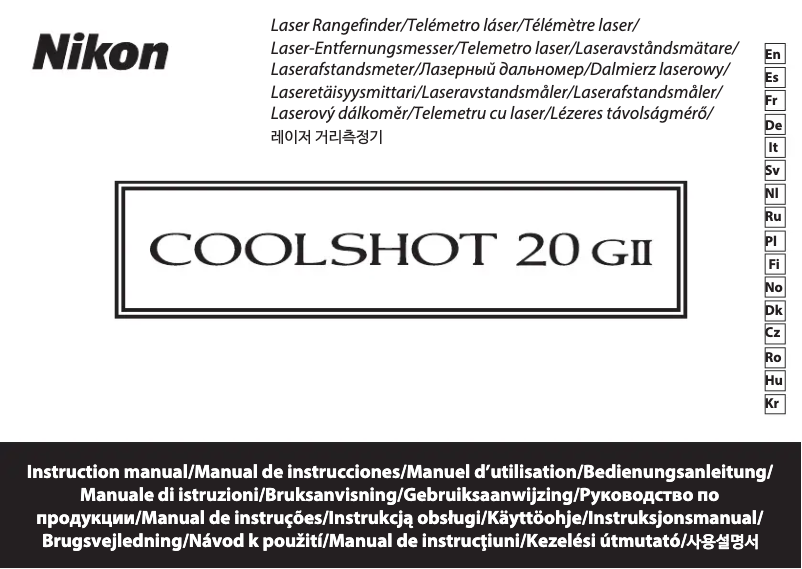 Page n°1 - Manuel utilisateur Nikon CoolShot 20 GII