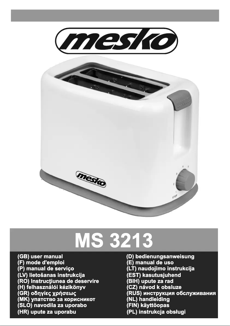 Image de la première page du manuel de l'appareil MS 3213