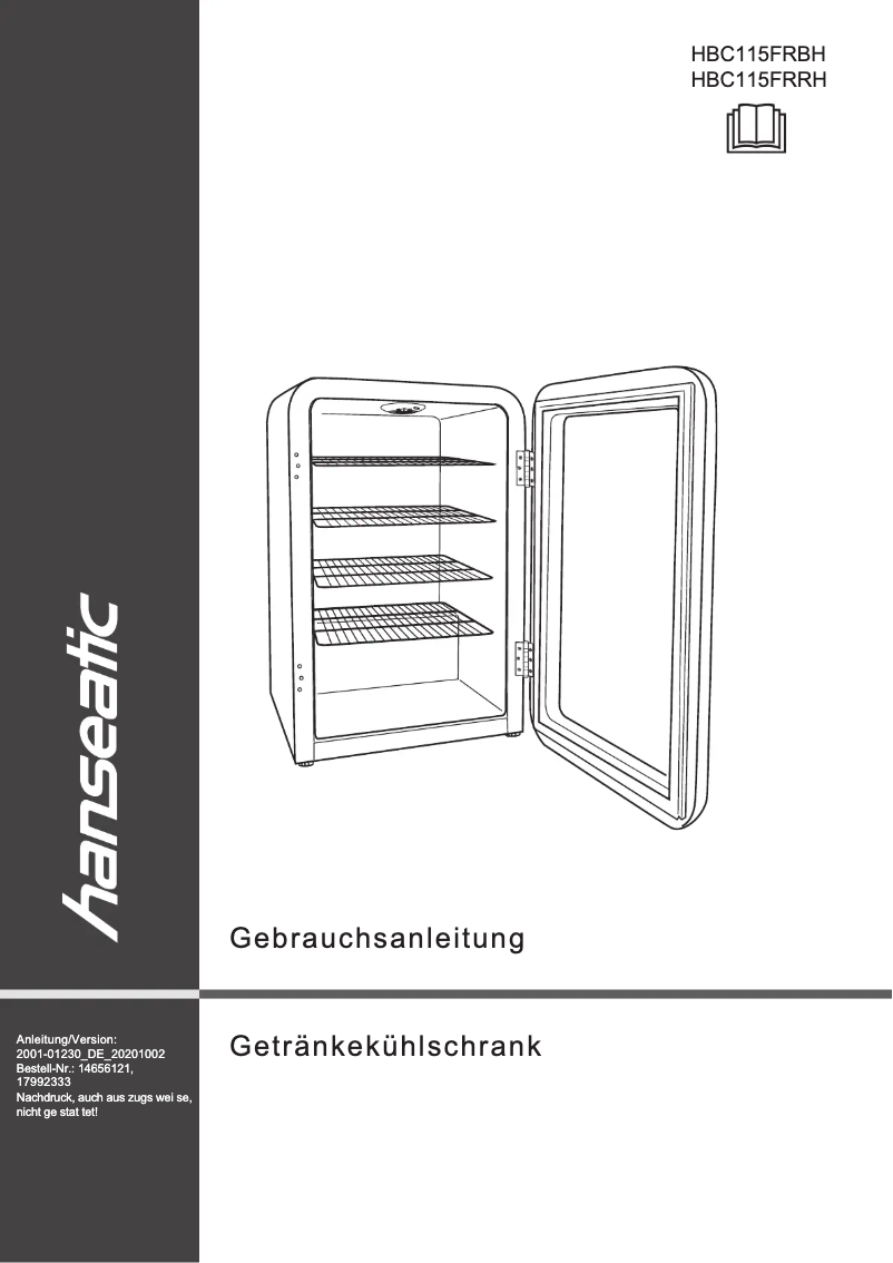 Imagen de la primera página del manual del dispositivo HBC115FRRH