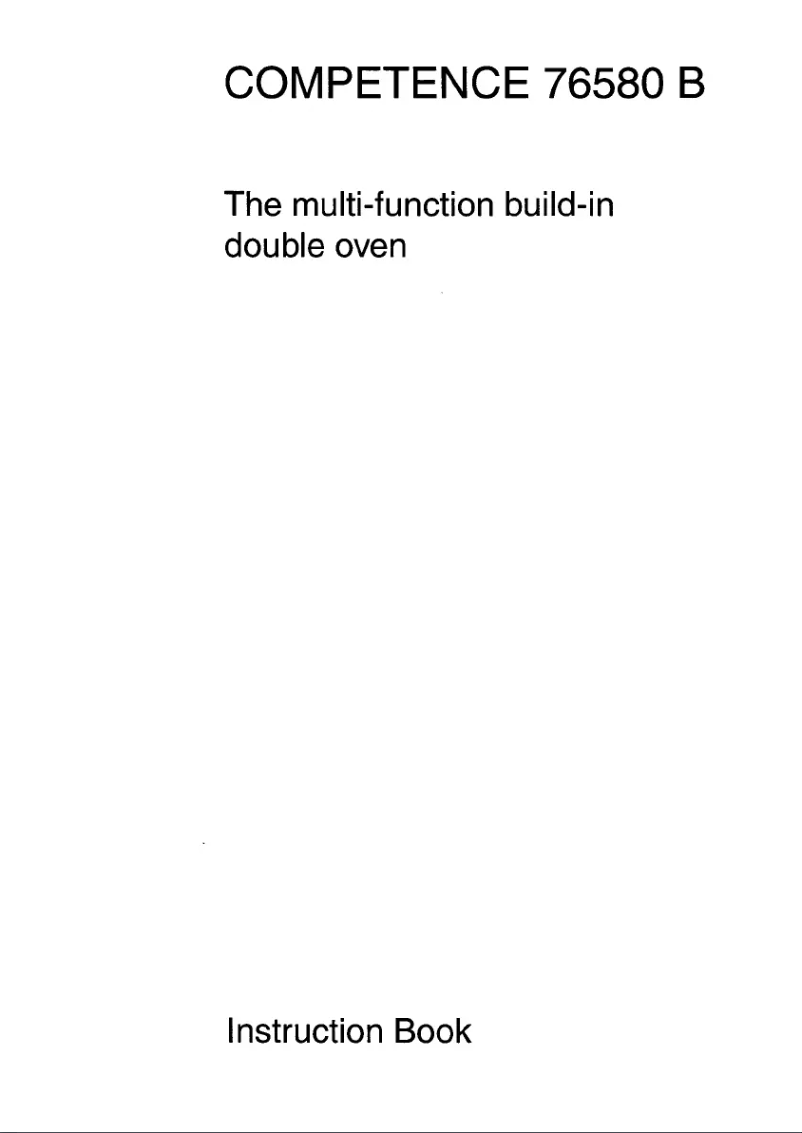 Image de la première page du manuel de l'appareil Competence 76580 B D