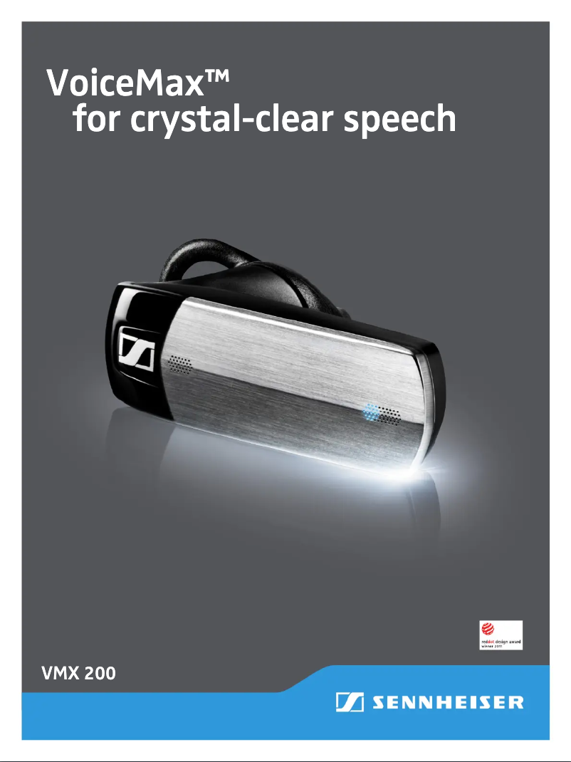 Page 1 de la notice Fiche technique Sennheiser VMX 200