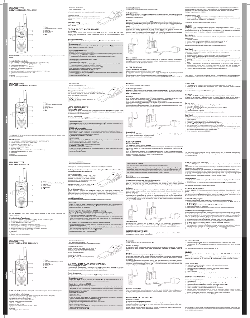 Image de la première page du manuel de l'appareil 777TR
