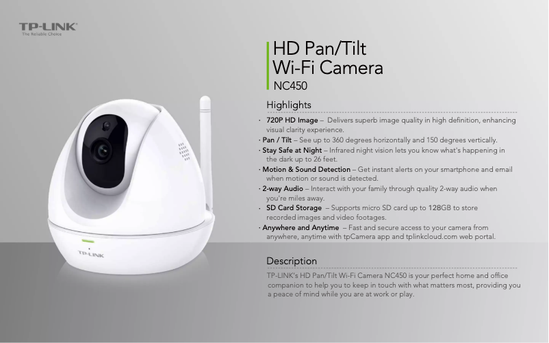 Page n°1 - Fiche technique TP-Link NC450