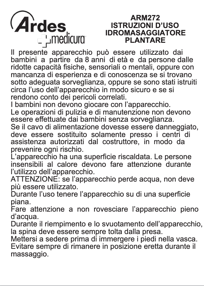 Página 1 del manual Manual de usuario Ardes ARM272