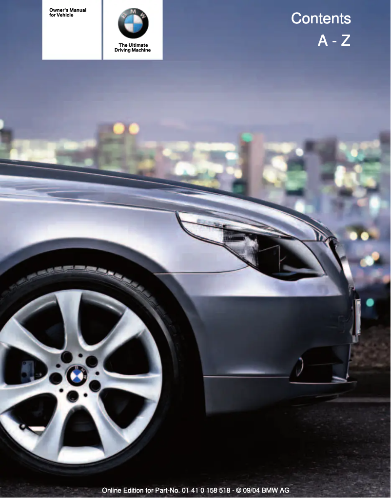 Page 1 de la notice Manuel utilisateur BMW 545i Sedan (2005)