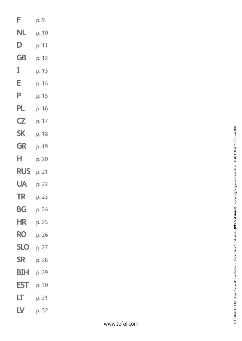 Image de la première page du manuel de l'appareil Delight TT8121
