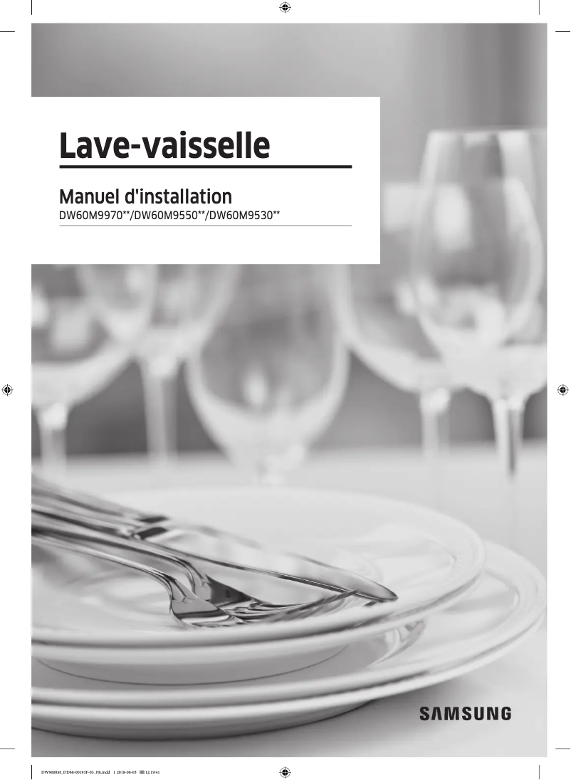 Image de la première page du manuel de l'appareil DW60M9550SS