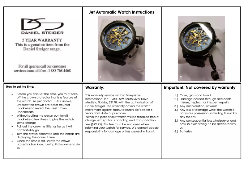 Image de la première page du manuel de l'appareil Jet