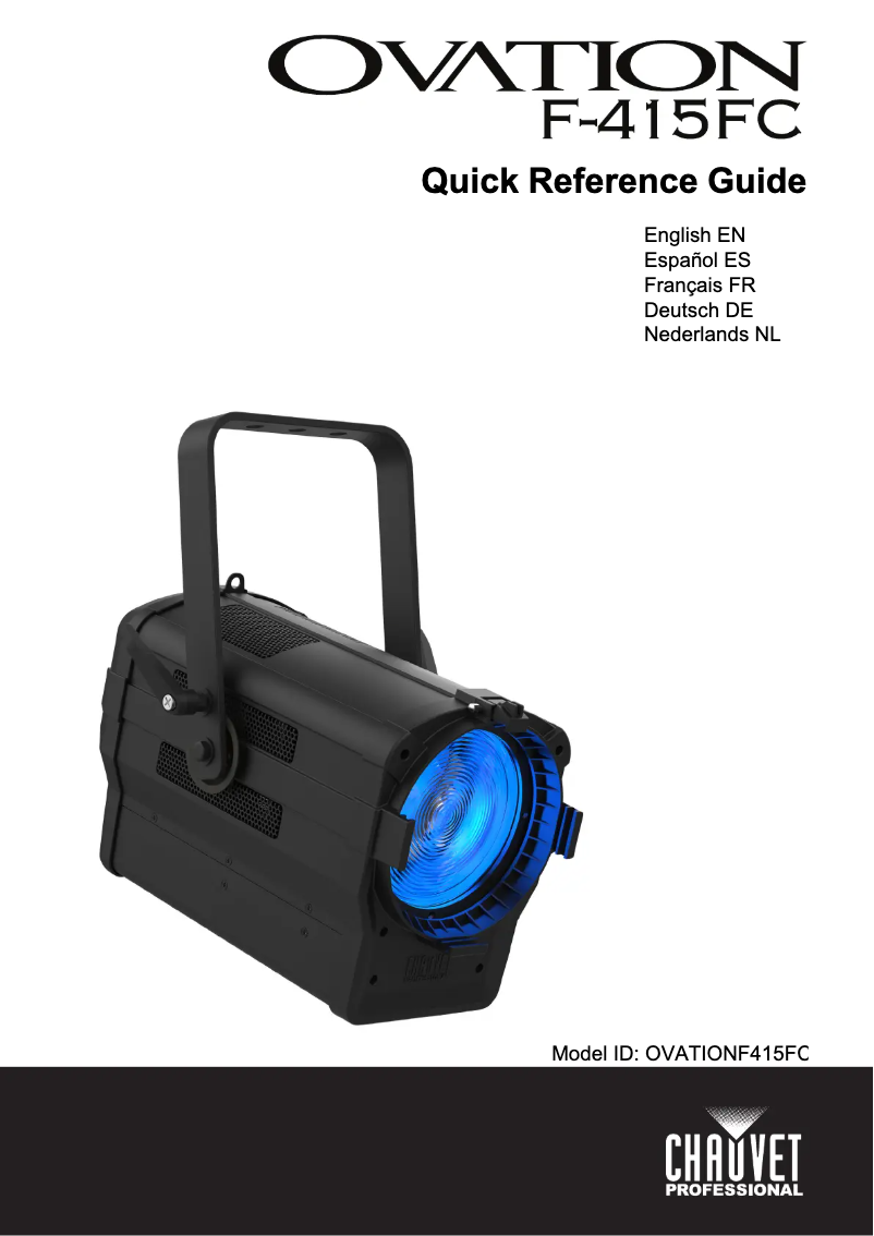 Page n°1 - Manuel utilisateur Chauvet Ovation F-415FC