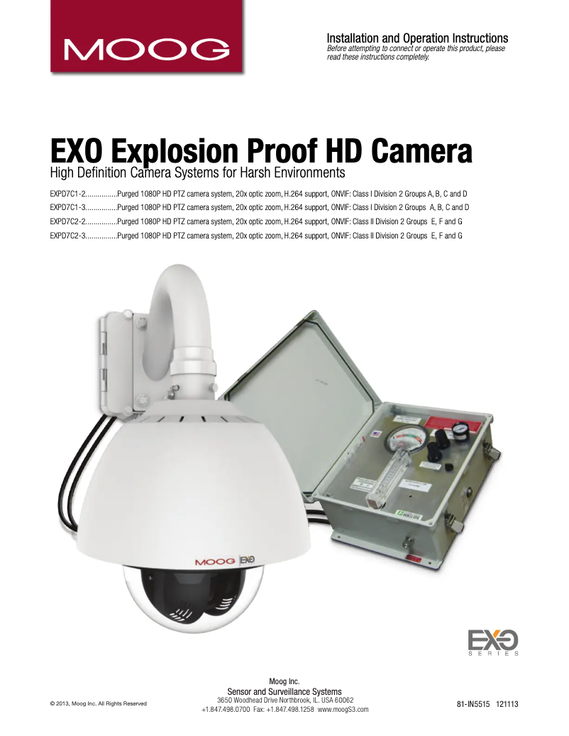 Page 1 de la notice Manuel utilisateur Moog EXPD7C1-3