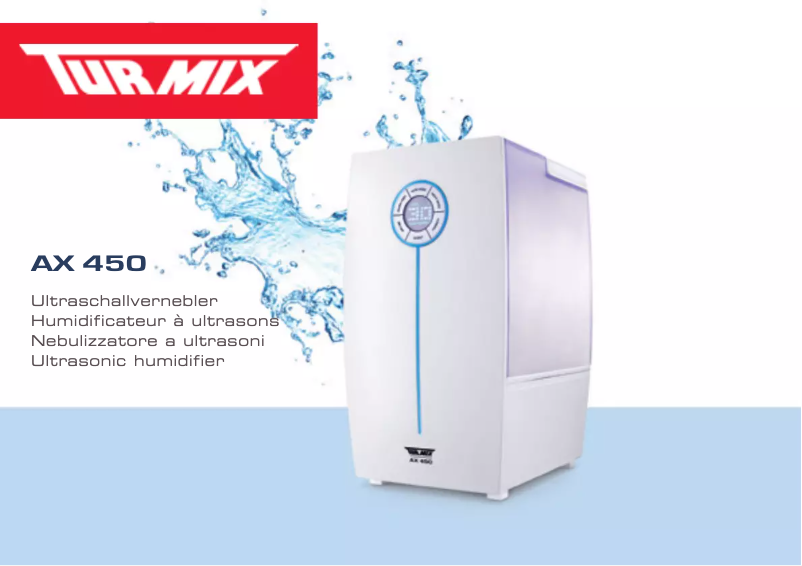 Page 1 de la notice Manuel utilisateur Turmix Ultrasonic AX 450