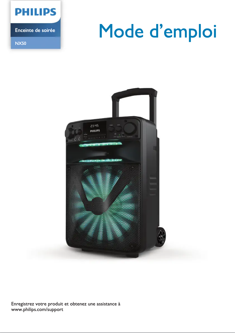 Page 1 de la notice Manuel utilisateur Philips NX50
