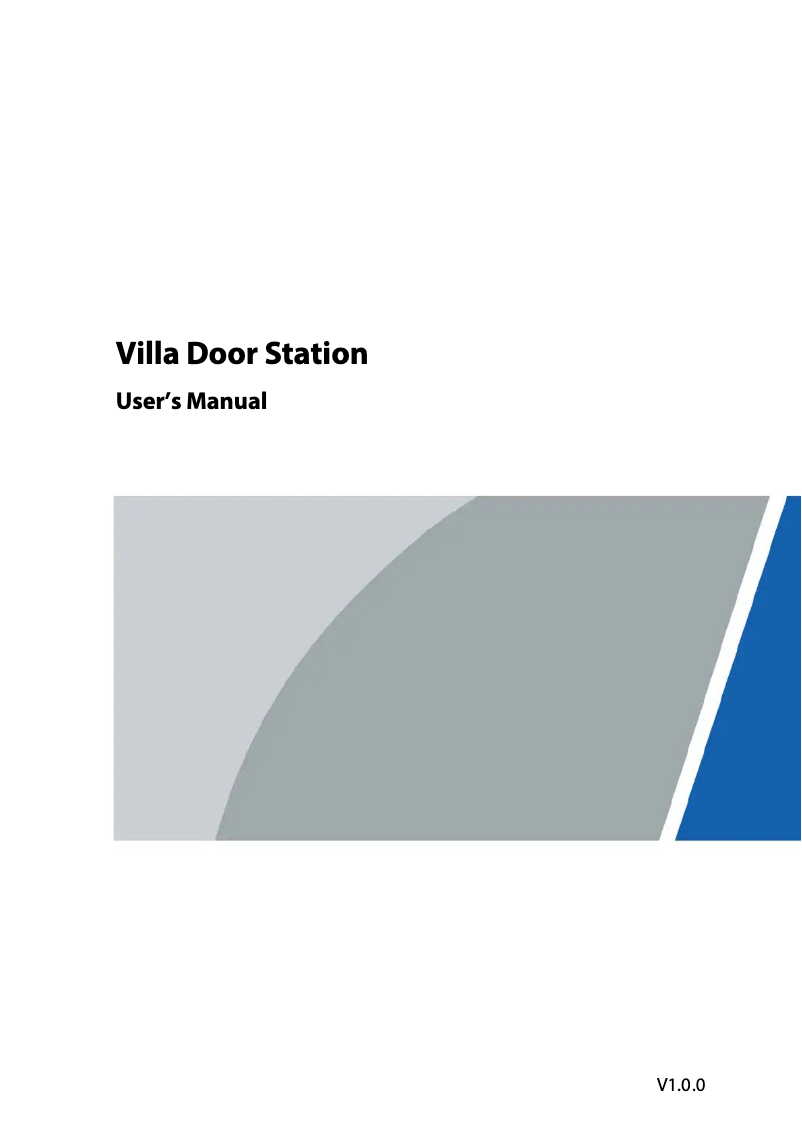 Page 1 de la notice Manuel utilisateur Dahua Technology VTO6221E-P