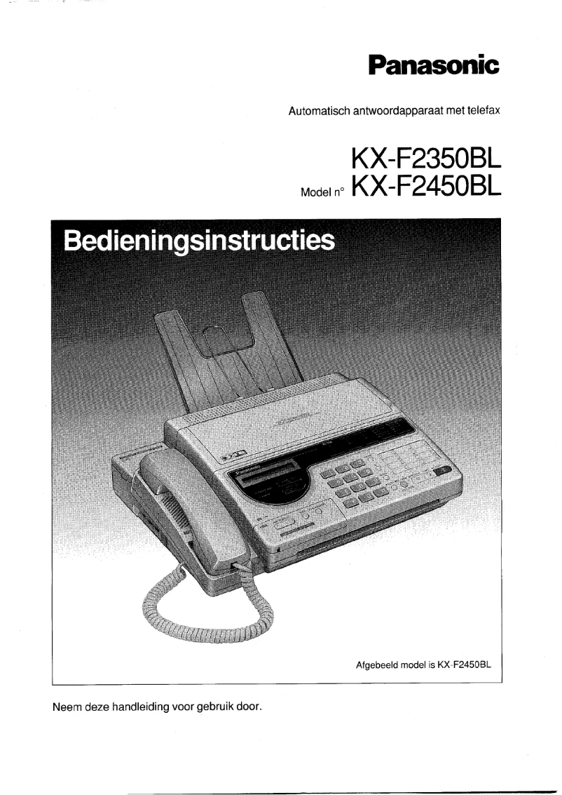 Page 1 de la notice Manuel utilisateur Panasonic KX-F2450