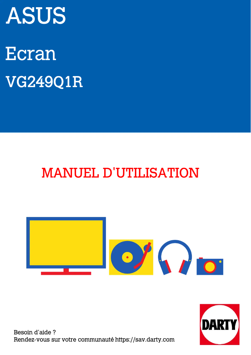 Page n°1 - Manuel utilisateur Asus TUF Gaming VG249Q1R