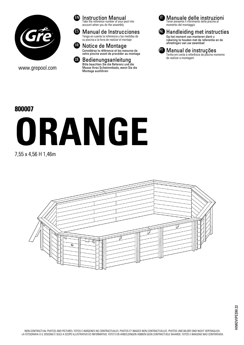 Page 1 de la notice Manuel utilisateur Gre 800007