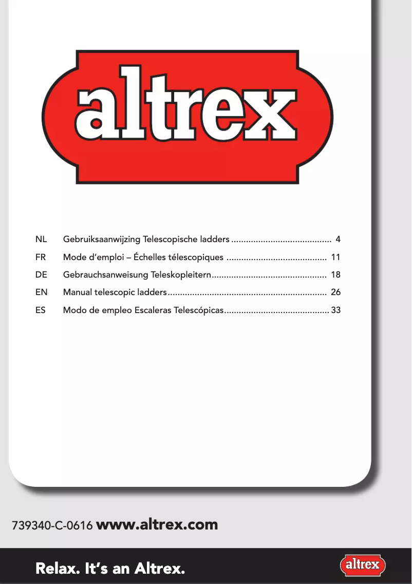 Page n°1 - Manuel utilisateur Altrex TL Smart Up Active