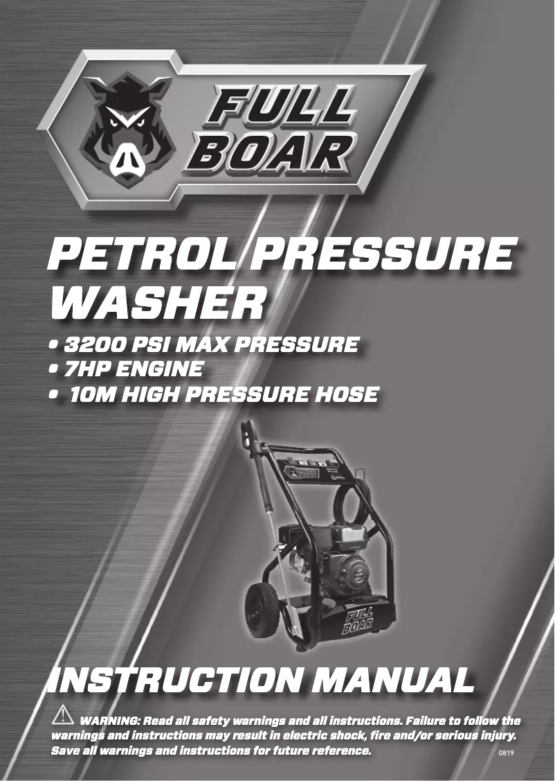 Page n°1 - Manuel utilisateur Full Boar 3200PSI 7HP