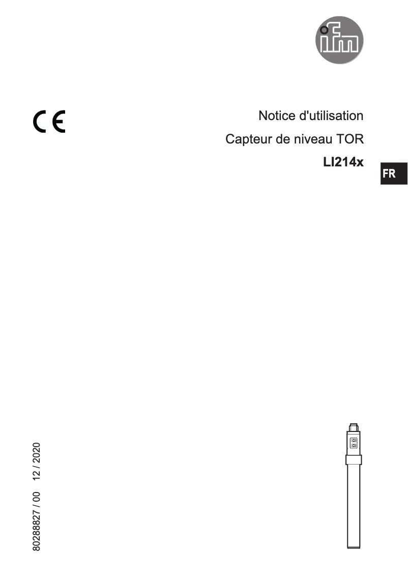 Page n°1 - Manuel utilisateur IFM LI2143