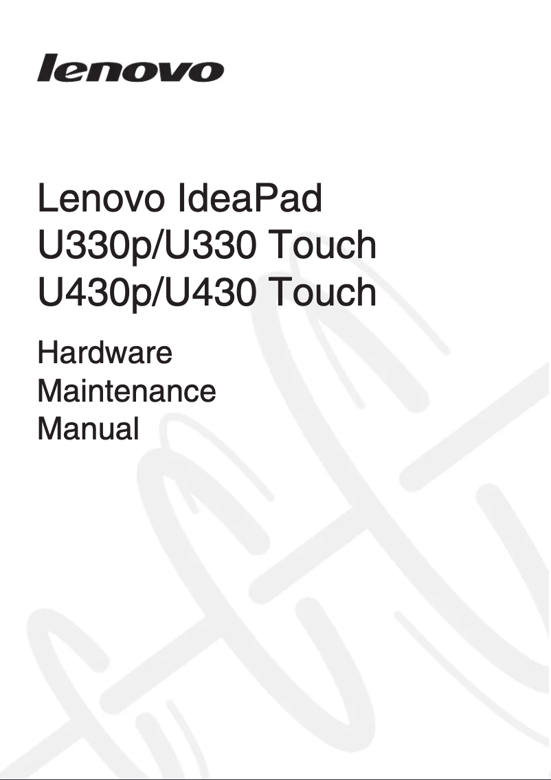 Page 1 de la notice Manuel utilisateur Lenovo IdeaPad U330p-ITH(D)