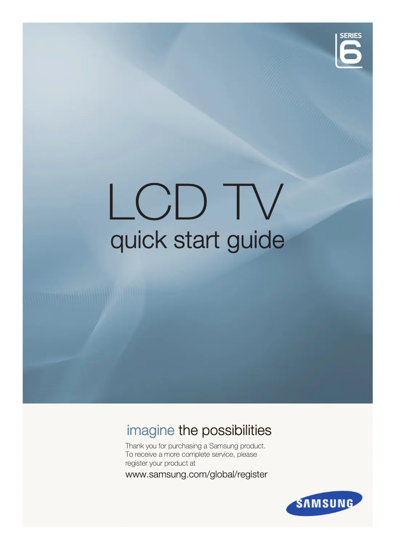 Page n°1 - Guide d'installation Samsung LE37A656A1F
