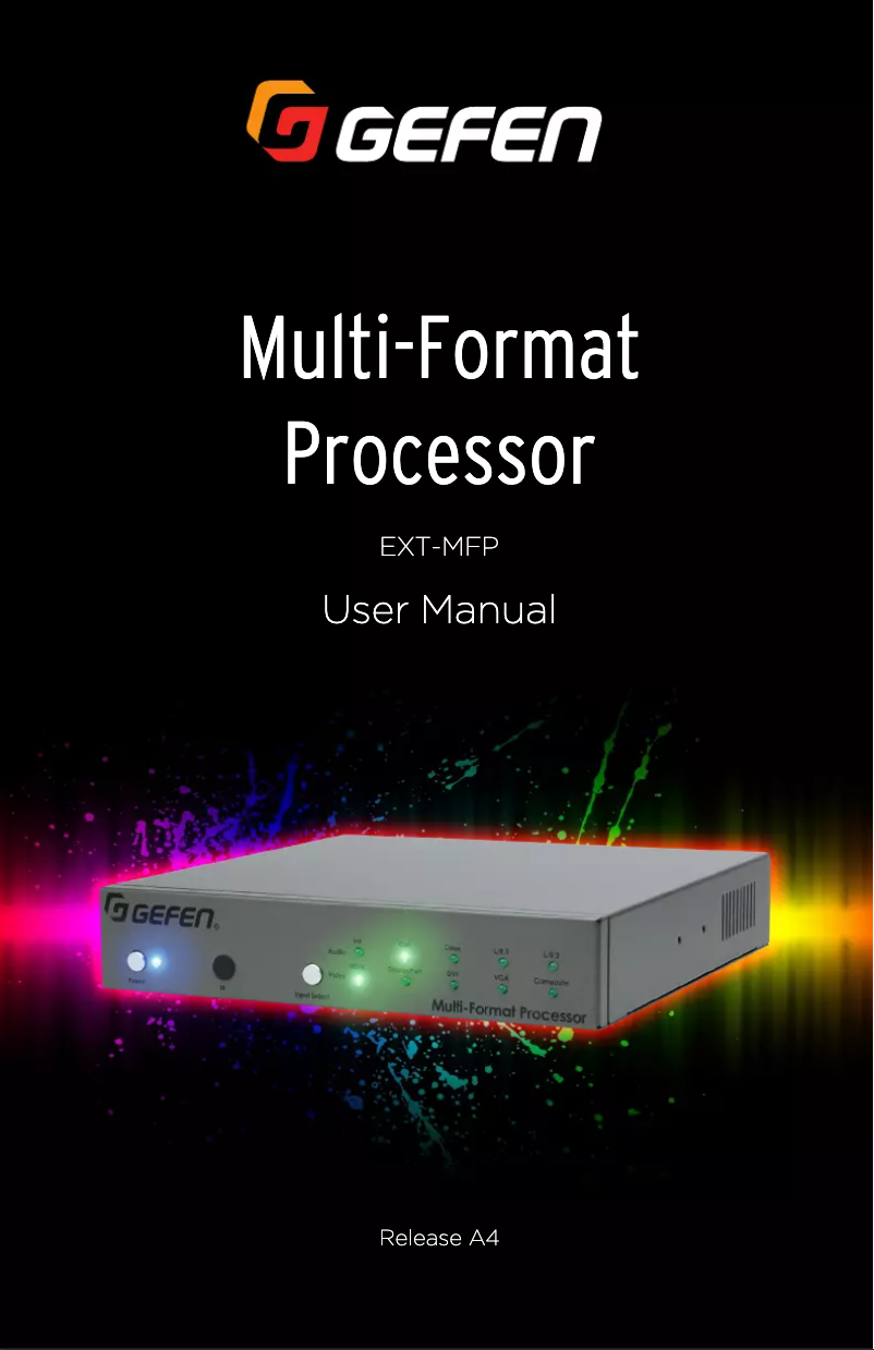 Page n°1 - Manuel utilisateur Gefen EXT-MFP