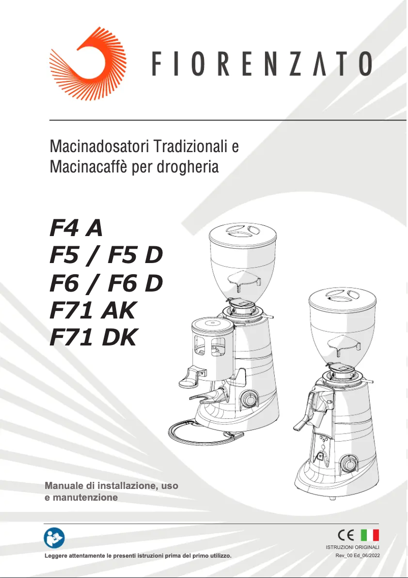 Page n°1 - Manuel utilisateur Fiorenzato F71 AK