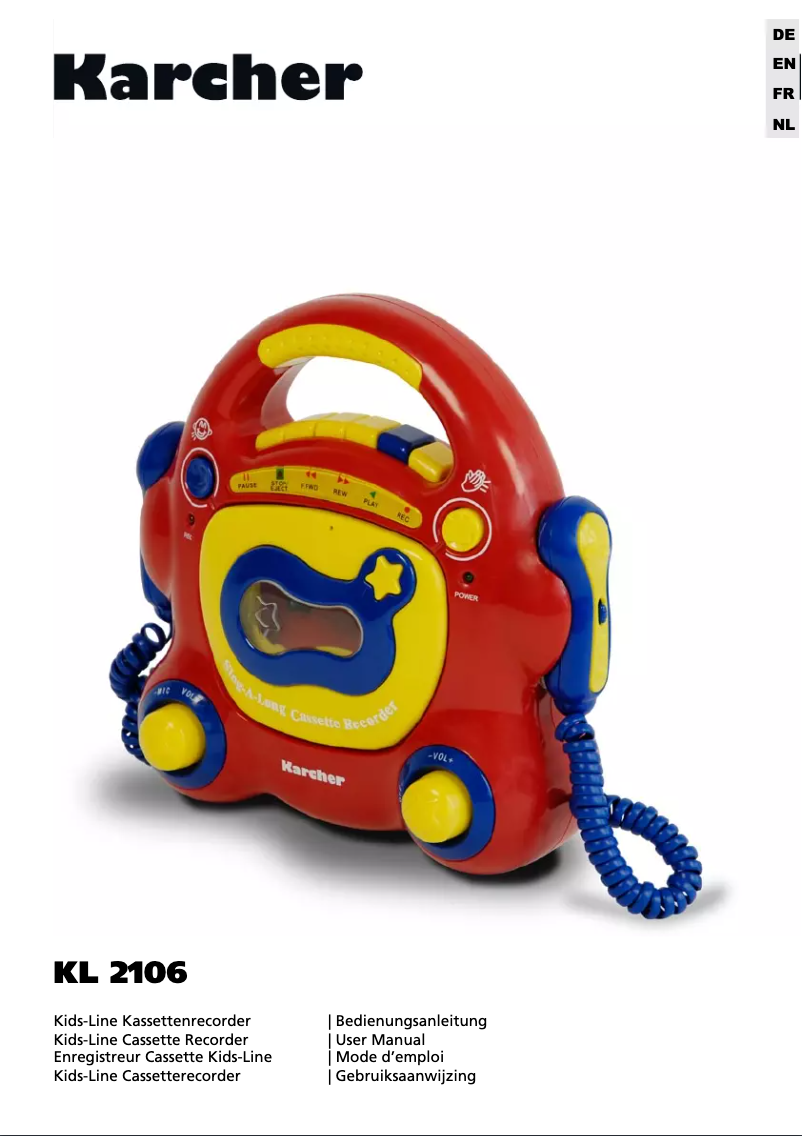 Page 1 de la notice Manuel utilisateur Karcher Audio KL 2106
