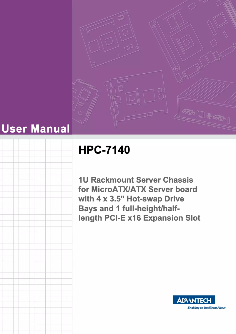 Page 1 de la notice Manuel utilisateur Advantech HPC-7140