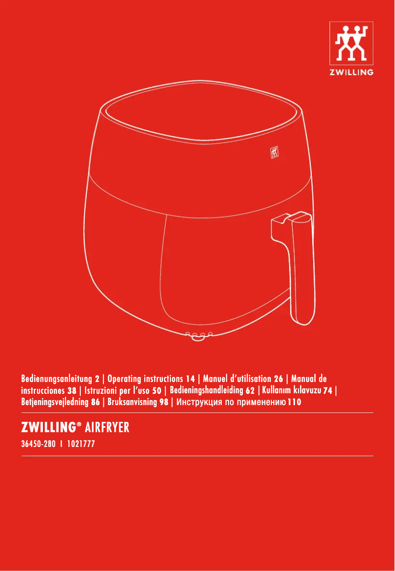 Page 1 de la notice Manuel utilisateur Zwilling AIRFRYER