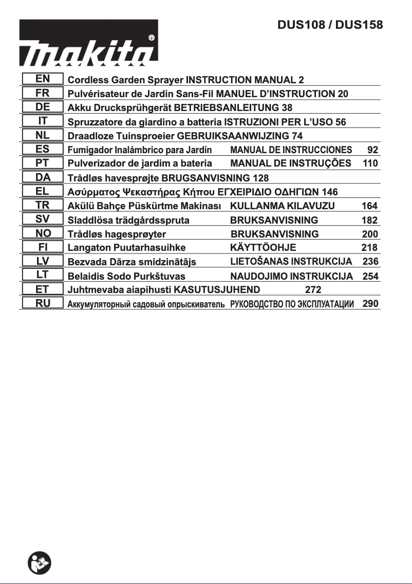 Page n°1 - Manuel utilisateur Makita DUS158