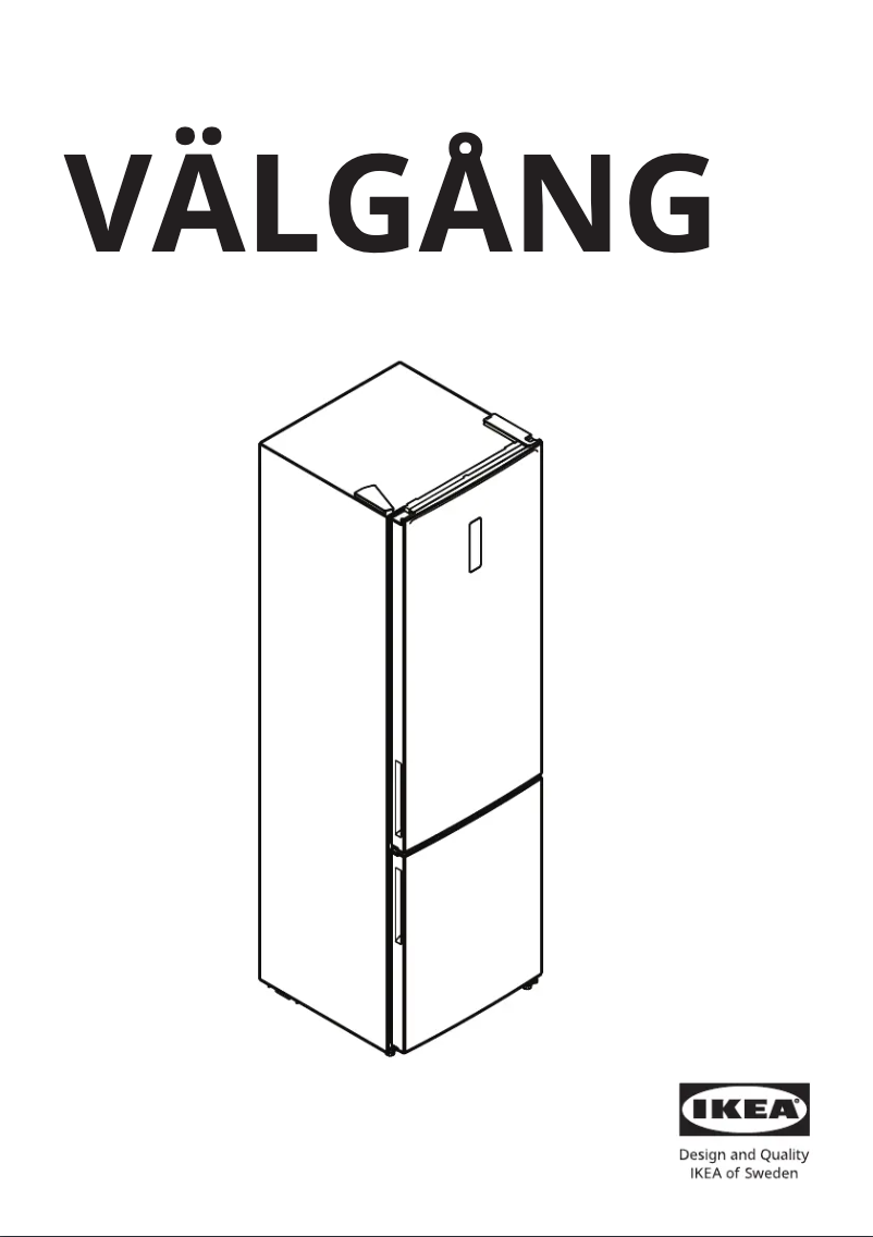 Page 1 de la notice Manuel utilisateur Ikea VÄLGÅNG 804.901.27