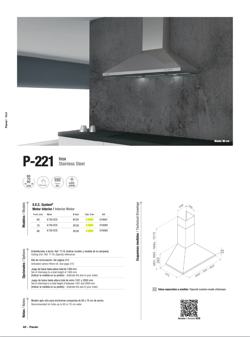 Page 1 de la notice Manuel utilisateur Pando P-221