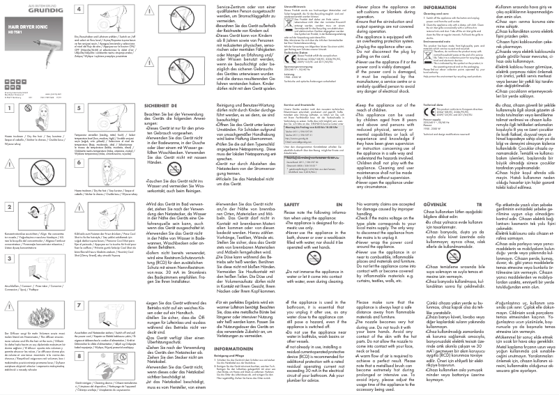 Page 1 de la notice Manuel utilisateur Grundig HD 7581