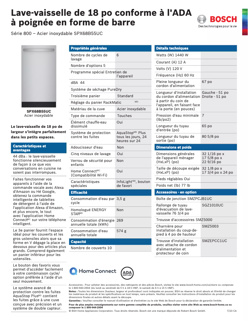 Image de la première page du manuel de l'appareil SPX68B55UC