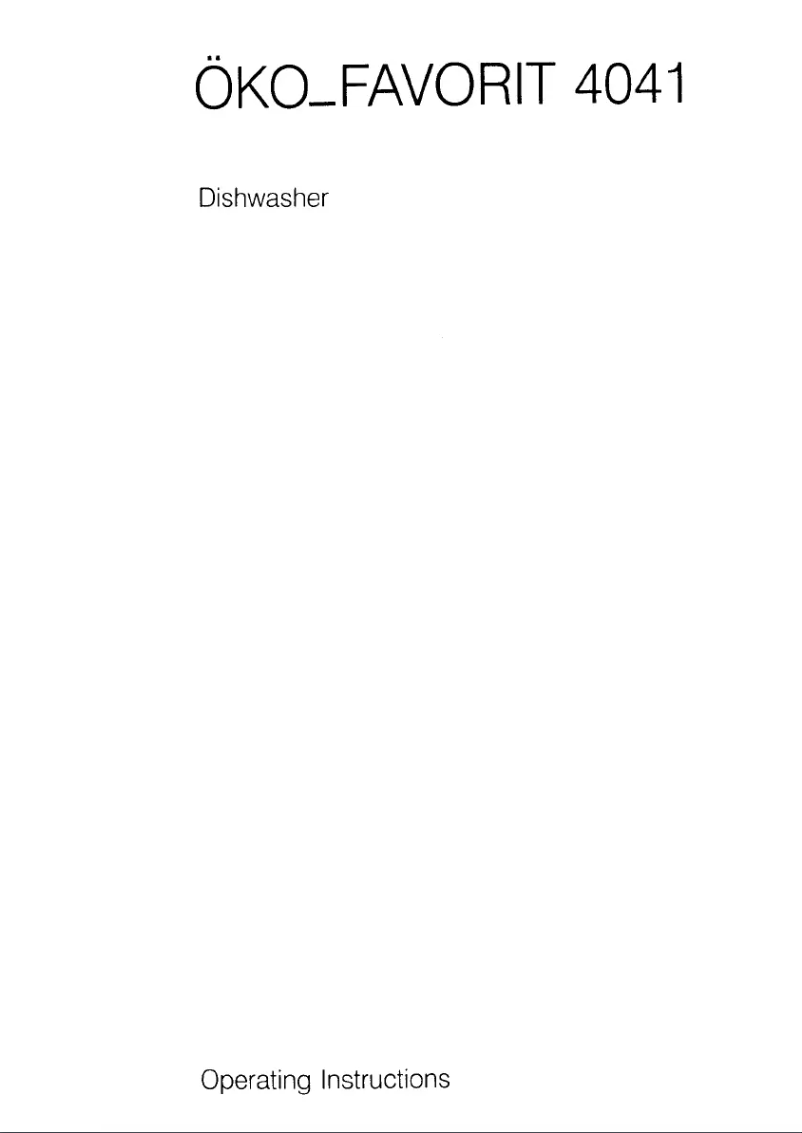 Page 1 de la notice Manuel utilisateur AEG Favorit 4041 BIO W